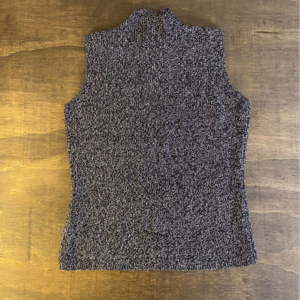 Jones Wear Black and White Knit Tank Top - Picture 4 of 4